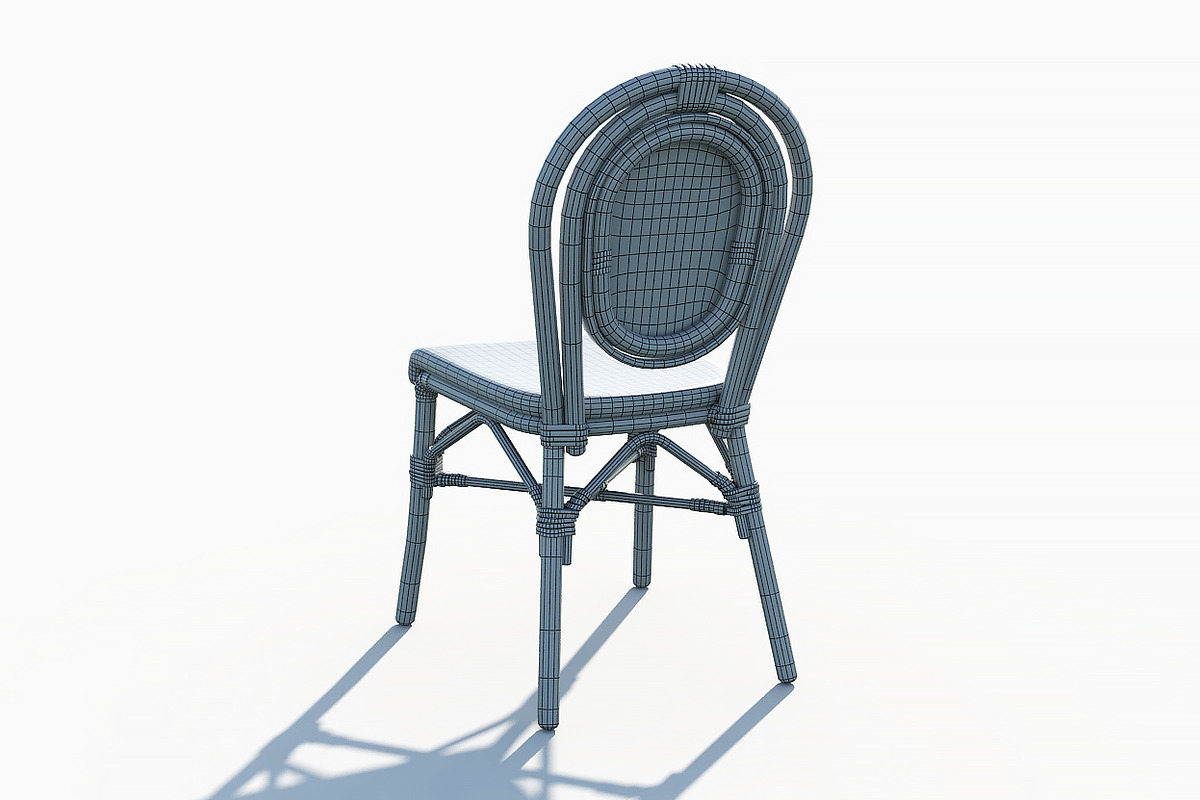 Wicker Bistro Chair, a Furniture 3D Model by happy brush (Photo 11 of 18)