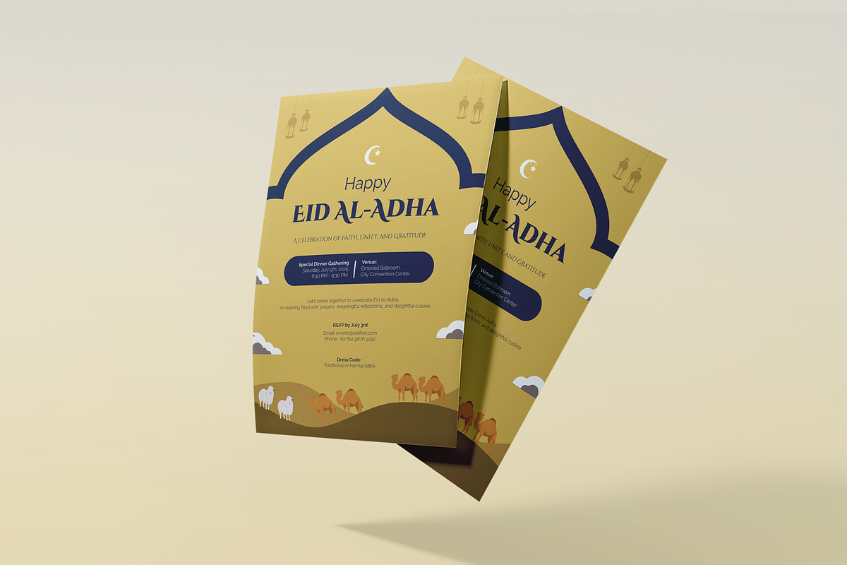 Eid Al-Adha Gathering Flyer Template, a Flyer Template by Artnivora.Std