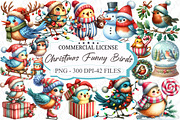 Christmas Funny Birds Sublimation, an Illustration by designcity5 (Thumbnail 1 of 5)