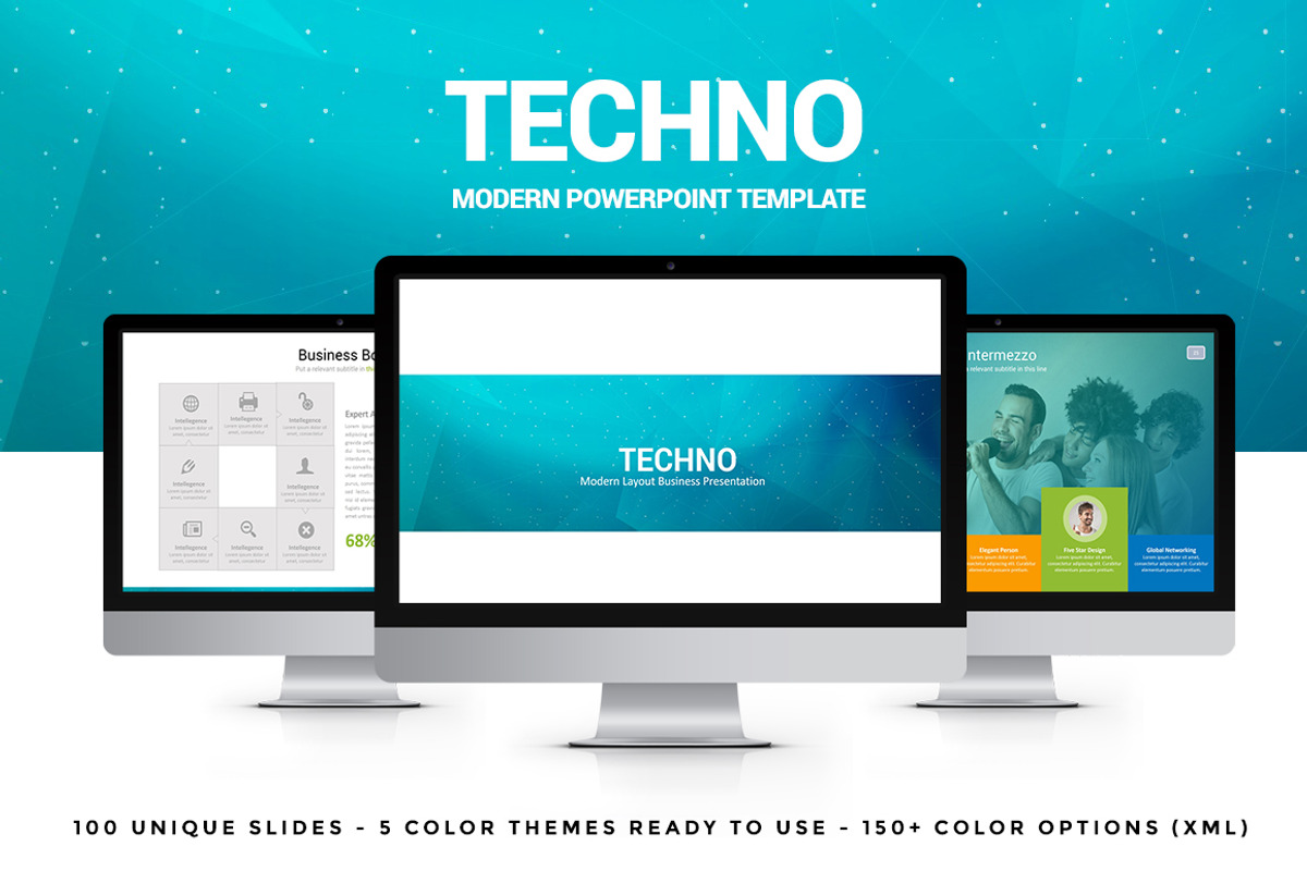Techno Powerpoint Template, a Presentation Template by Flyer King (Photo 1 of 4)