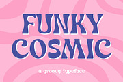 Funky Cosmic - Retro Groovy Font, a Serif Font by ariodsgn (Thumbnail 1 of 10)