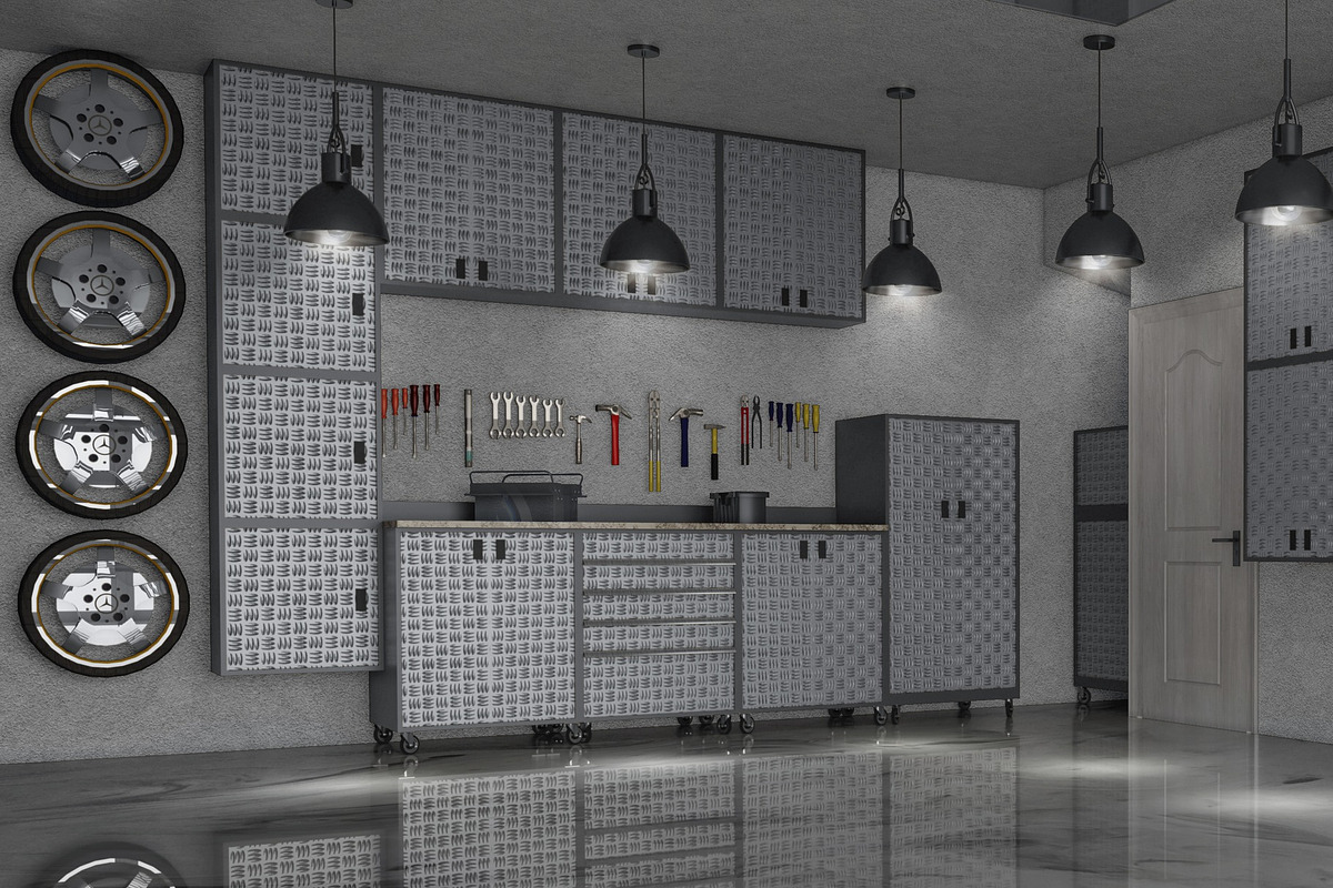 Modern Car Garage Workshop 3D Model, an Architecture 3D Model by Arthitecture Home (Photo 2 of 2)