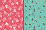 Winter Holiday Pattern Collection, a Pattern Graphic by CreativeChristiana (Thumbnail 8 of 9)