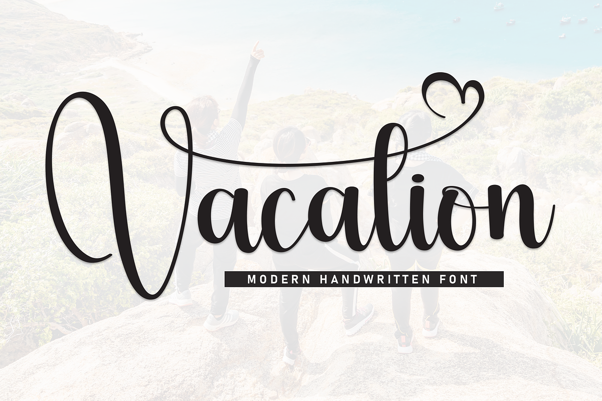 Vacation | Script Font, a Handwritten Font by Scratchones (Photo 1 of 9)