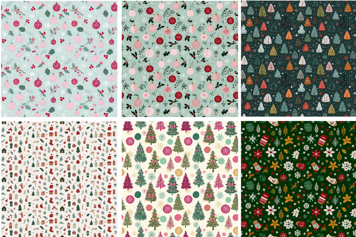 Christmas Seamless Pattern Bundle, a Graphic by Designking (Photo 3 of 4)