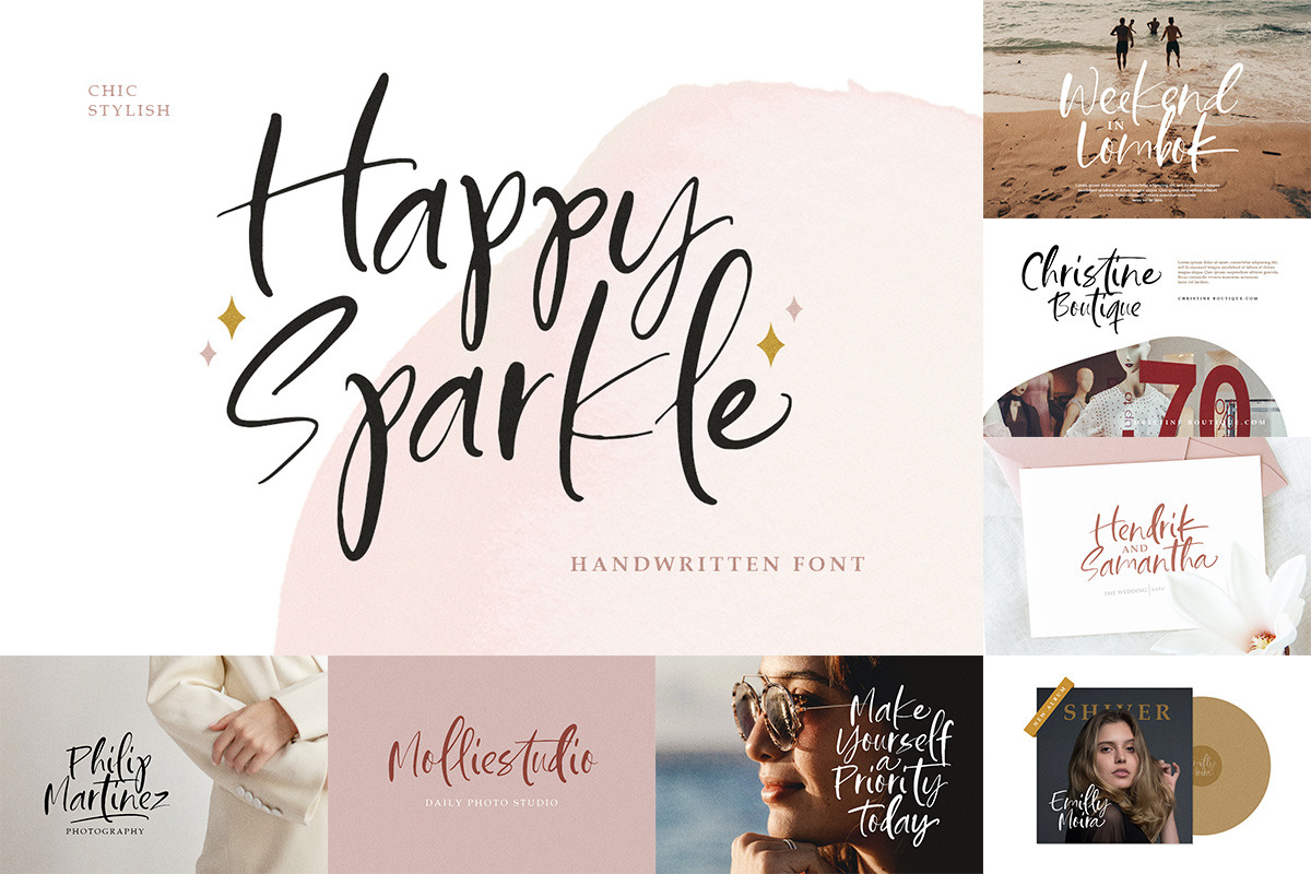 Handwritten Font Bundle, a Script Font by Littlehand (Photo 3 of 10)
