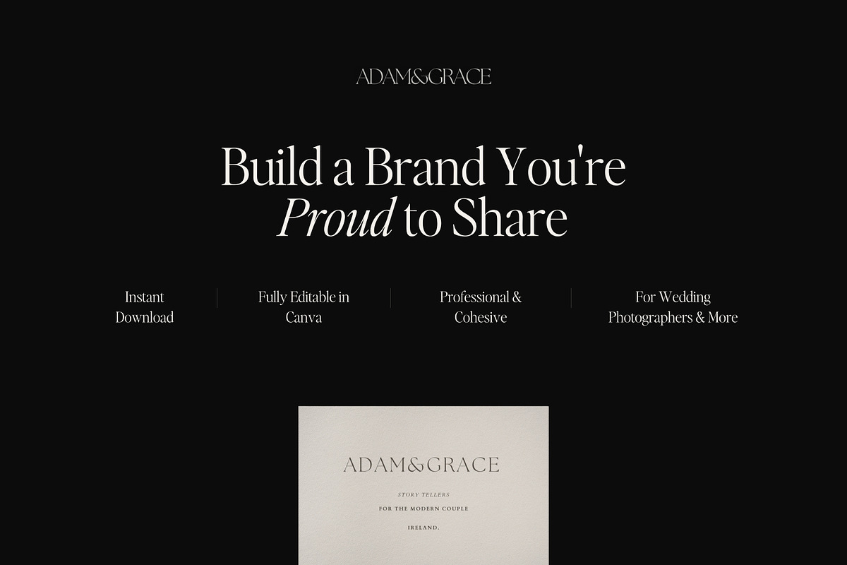 Wedding Photography Branding Kit, a Marketing Template by Adam and Grace (Photo 14 of 16)