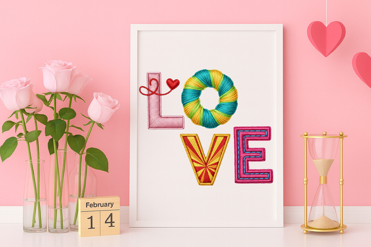 Love Embroidery PNG, Valentine's Day, an Illustration by Canvas Craft (Photo 4 of 6)