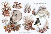 Forest Illustrations Mystic Autumn, an Animal Illustration by Busy May Studio (Thumbnail 4 of 20)