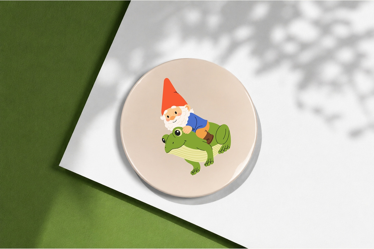 Cute Garden Gnome Collection, an Object Illustration by AnbyArt (Photo 5 of 6)