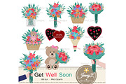 Get Well Soon Digital Papers Clipart, a Pattern Graphic by JennyL Designs (Thumbnail 2 of 9)