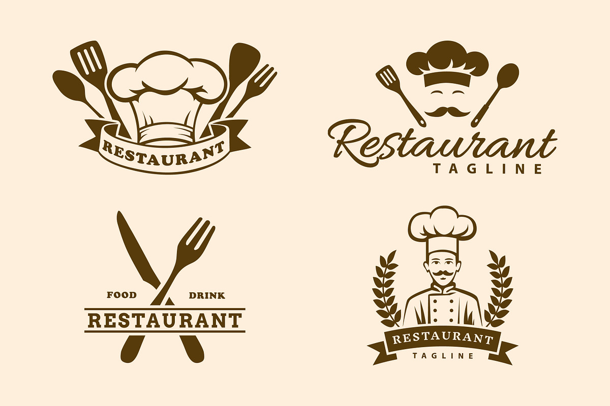 Set of Vintage Restaurant logo, a Branding & Logo Template by Saba Vector