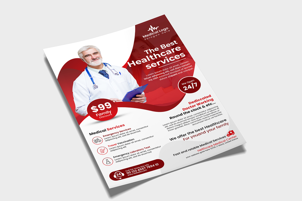 Medical & Health Flyer Template (Edi, a Flyer Template by Creativpixl (Photo 5 of 6)