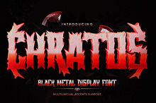 CHRATOS - Black Metal Display Font