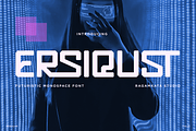 Ersiqust - Futuristic Monospace Font, a Sans Serif Font by RagamKata (Thumbnail 1 of 10)