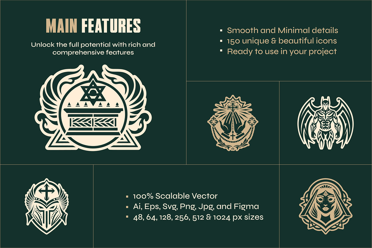 Scripture Symbols Set, a Solid Icon by Creative Stall (Photo 2 of 10)