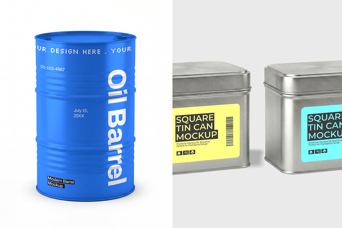 Metal Tin Can Mockup Bundle, a Packaging Mockup by graphypix (Photo 4 of 14)
