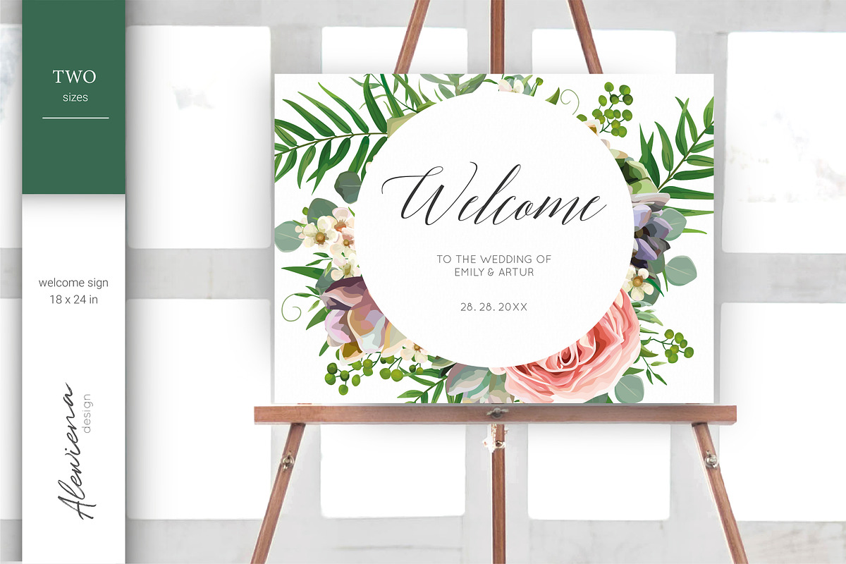 Wedding set - Tropical blossom, an Invitation Template by Alewiena (Photo 10 of 14)
