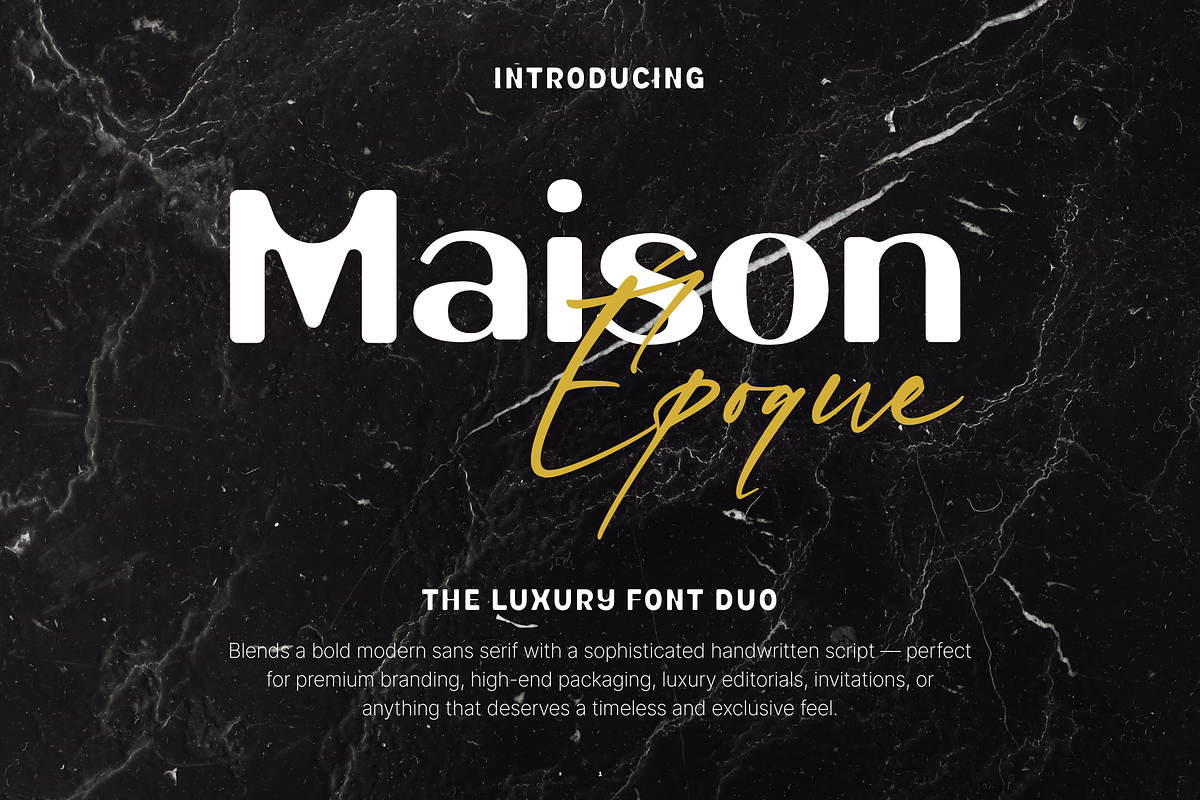 Maison Époque – The Luxury Font Duo, a Script Font by Creacy Studio (Photo 1 of 9)
