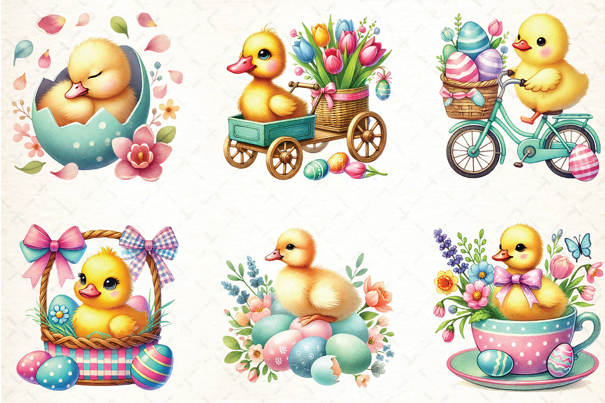 Vintage Easter Duck Sublimation PNG, an Illustration by DreamCafeArt (Photo 2 of 5)