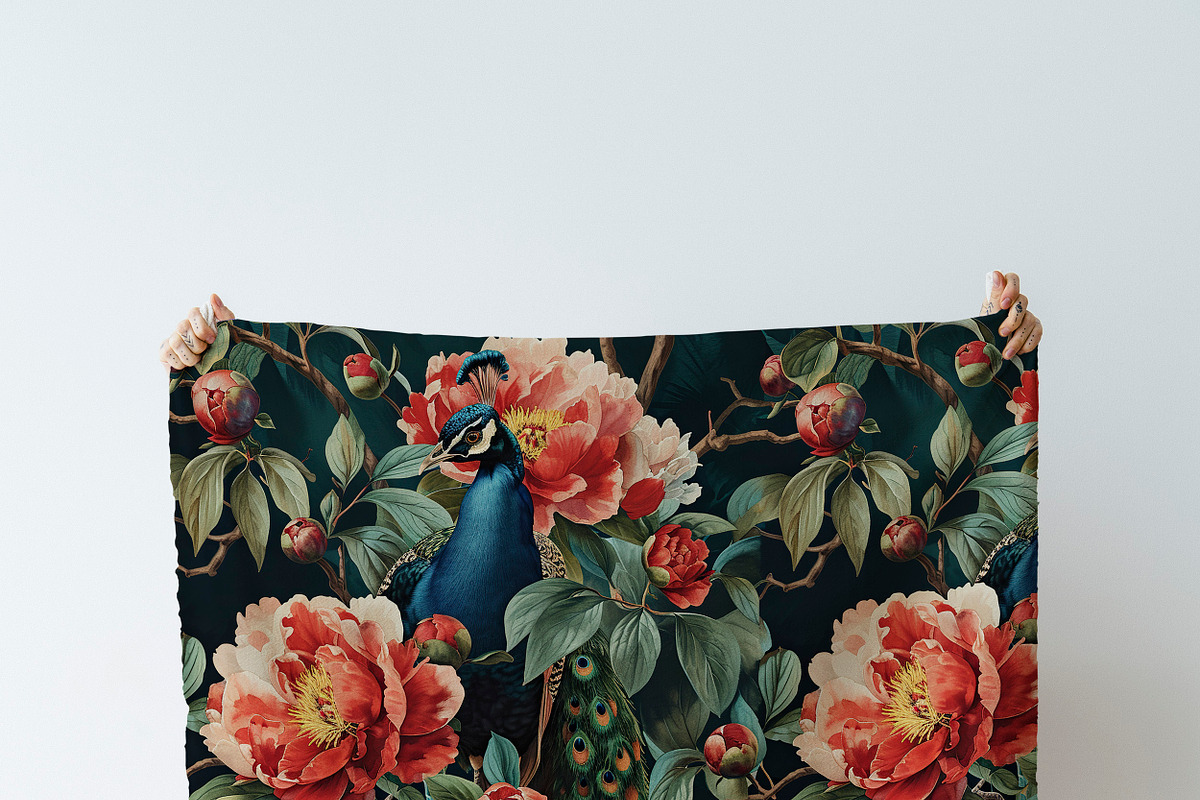 Peacock Seamless Pattern Bundle, a Pattern Graphic by AYAKA Studio Co. (Photo 10 of 13)