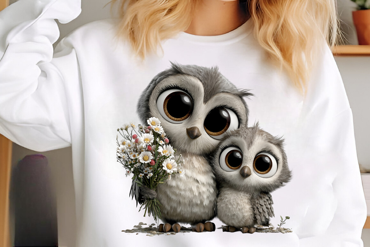 Whimsical Mother's Day Owl Clipart, an Illustration by SinaCreation (Photo 7 of 8)
