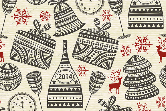 Vector Seamless Holiday Pattern preview 2