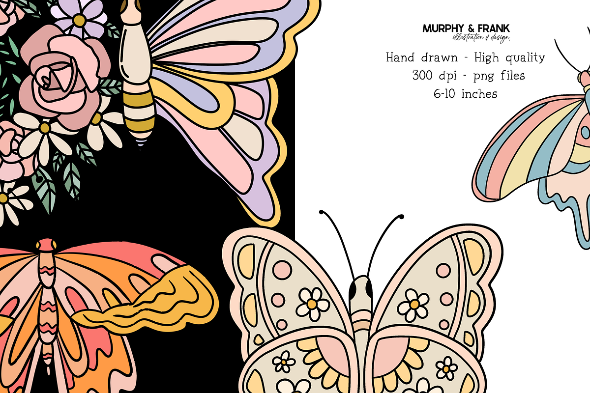 Butterfly Clipart Summer Clip Art, a Graphic by Murphy & Frank (Photo 5 of 5)