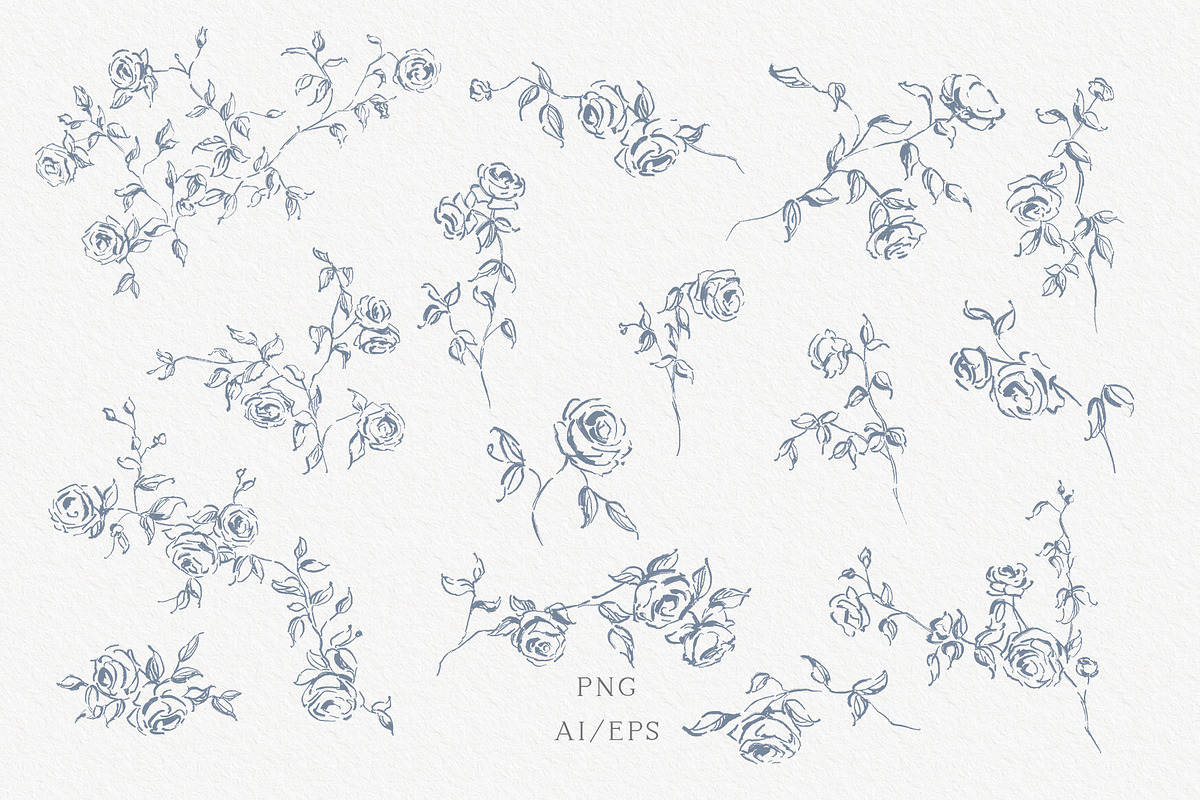 Sketched roses clipart collection, a Decorative Illustration by Sensual Art (Photo 3 of 8)