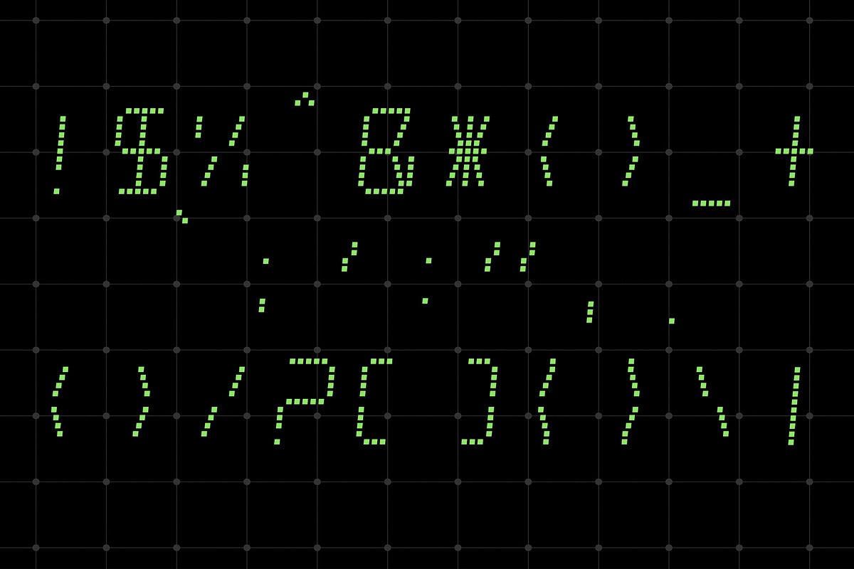 Terminal Vision - LED Typeface, a Sans Serif Font by HipFonts (Photo 3 of 8)