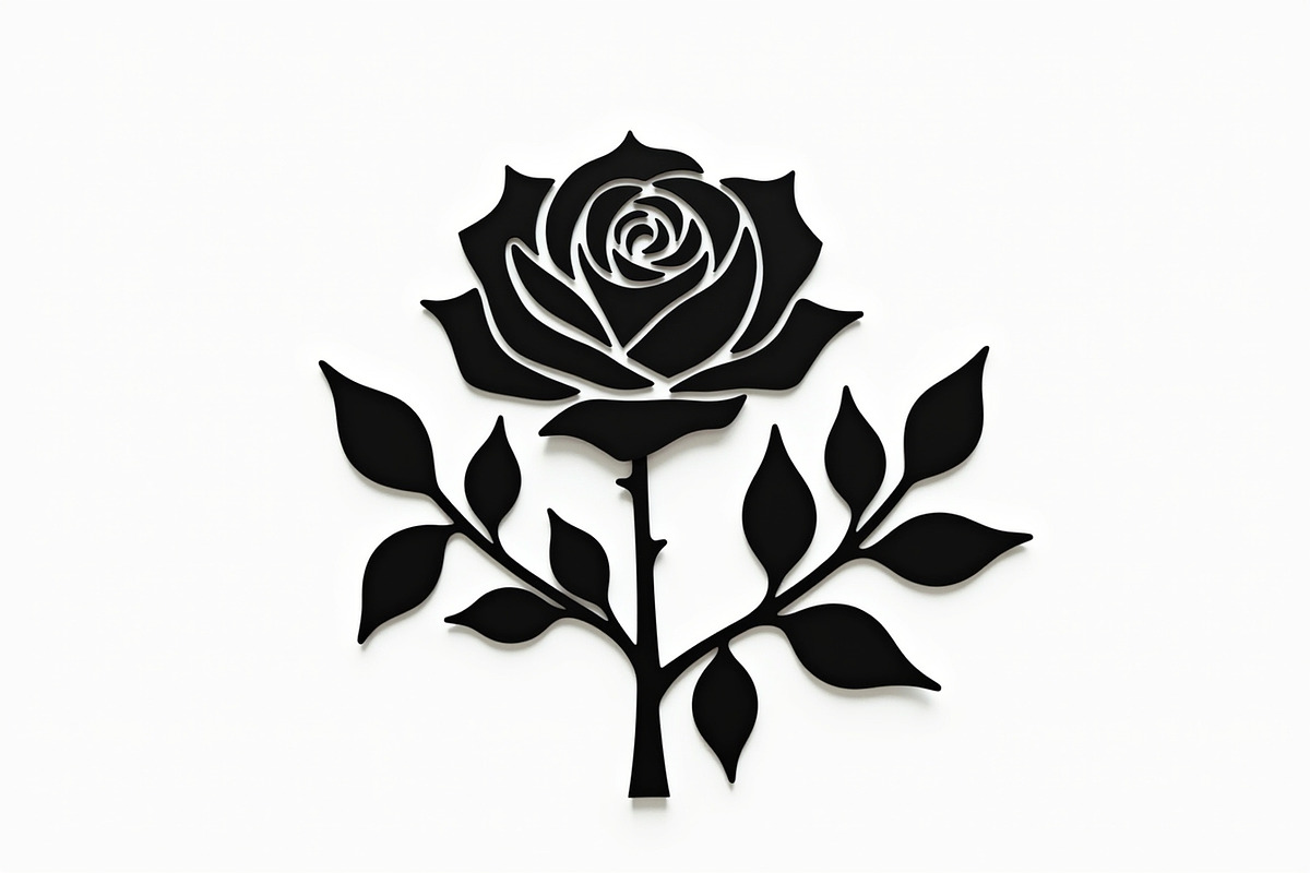 Rose Black Silhouette Decorative, an Illustration by Amazin_art (Photo 29 of 31)