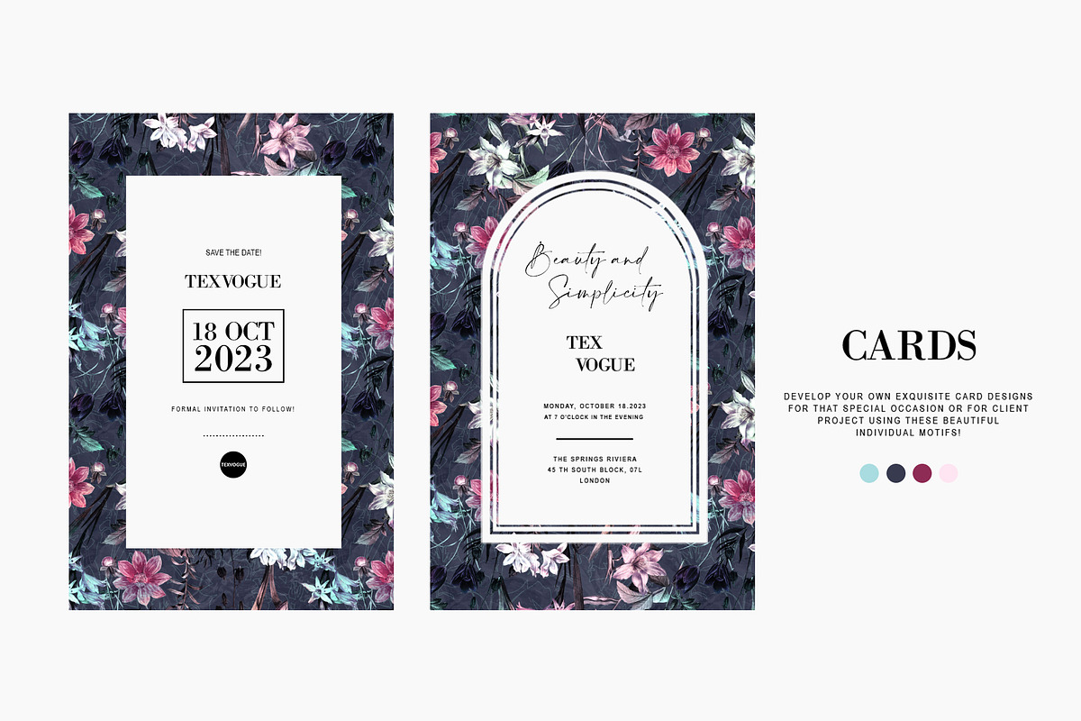 Dark Blooms - Seamless Patterns, a Pattern Graphic by texvogue (Photo 6 of 10)