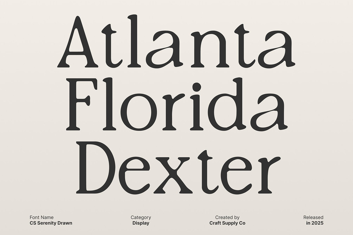 CS Serenity Drawn, a Serif Font by Craft Supply Co. (Photo 5 of 8)
