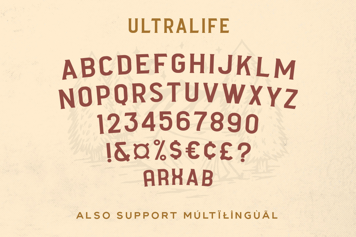 Ultralife Typeface preview 3
