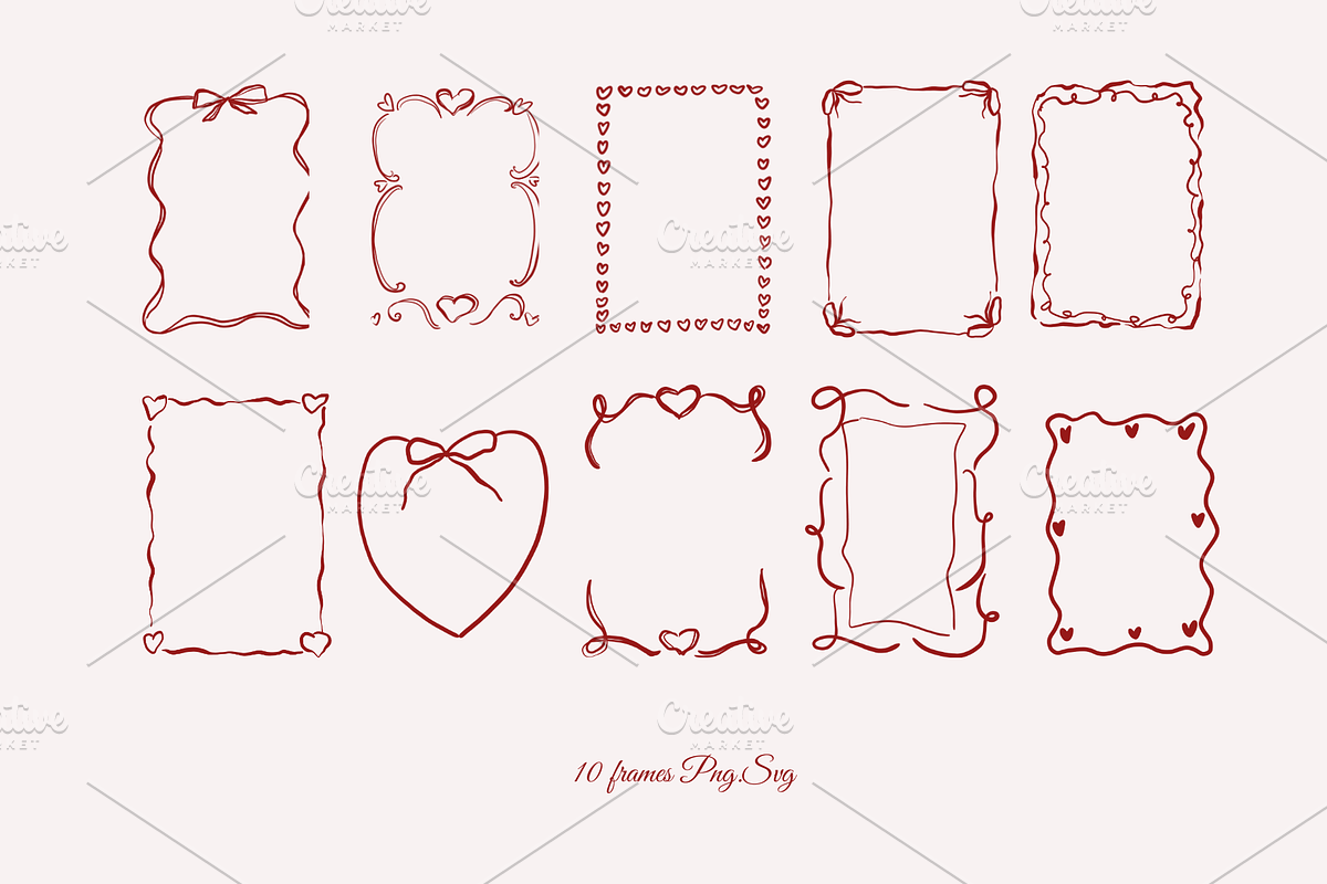 Whimsical Valentine Doodles, a Seasonal Illustration by Anel_S (Photo 2 of 4)