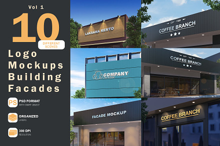 Logo Mockup Building Facades