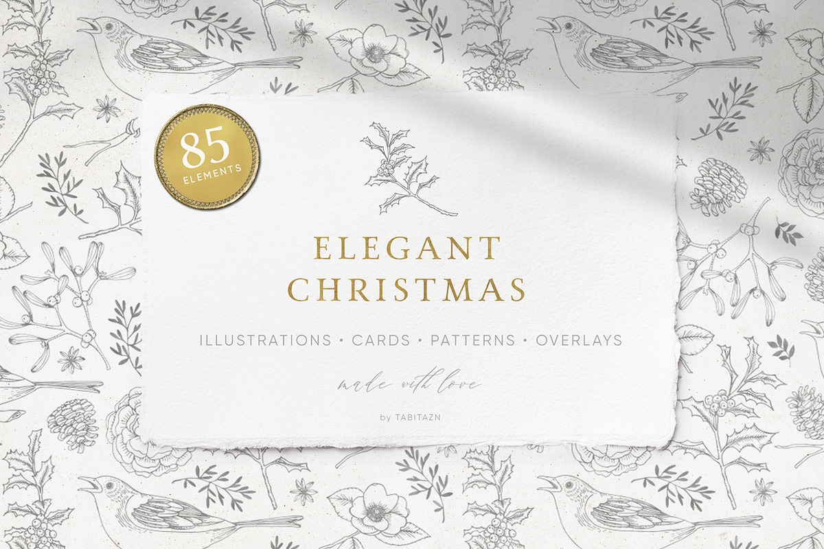 Elegant Christmas collection, an Animal Illustration by Tabita's shop (Photo 1 of 12)