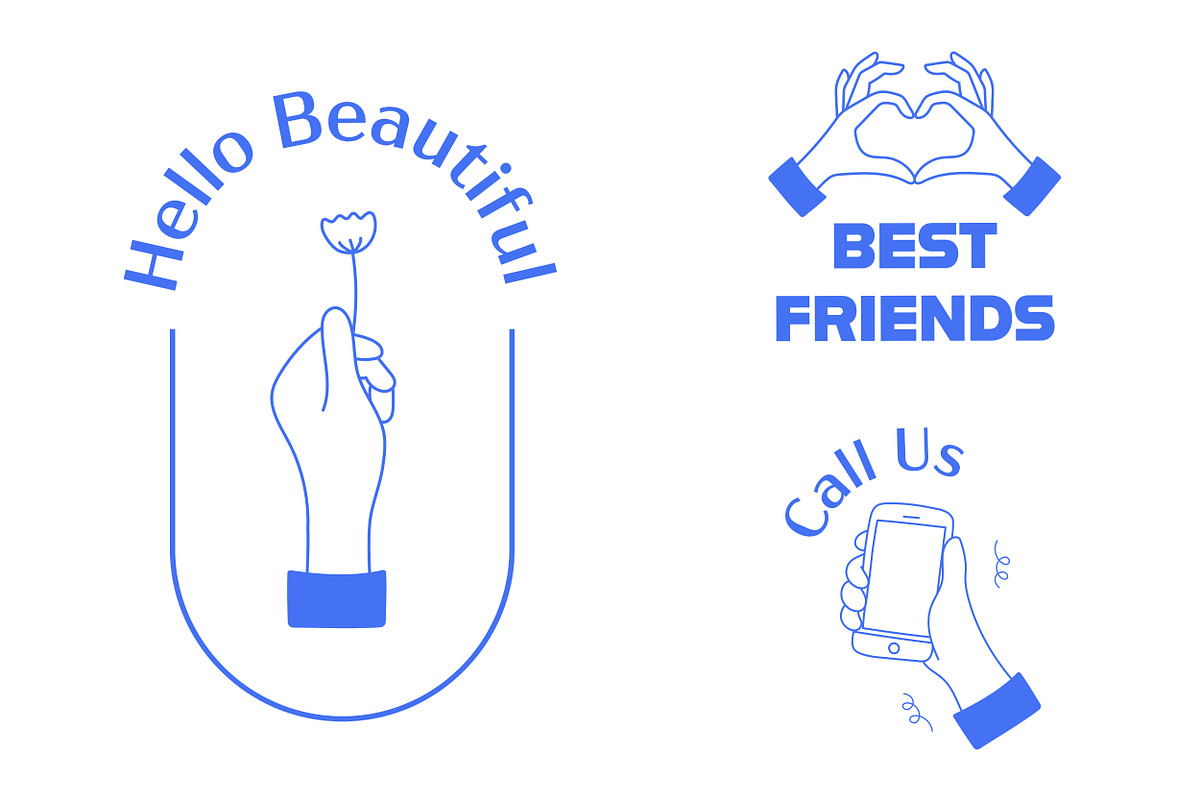 Vector Hand Illustrations, an Illustration by aivos (Photo 3 of 3)