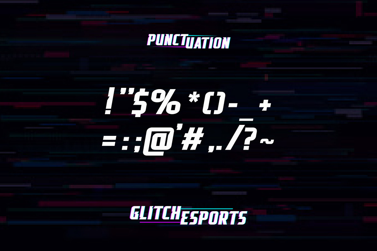 GLITCH ESPORTS DISPLAY FONT, a Font by Alphabet Agency (Photo 5 of 6)