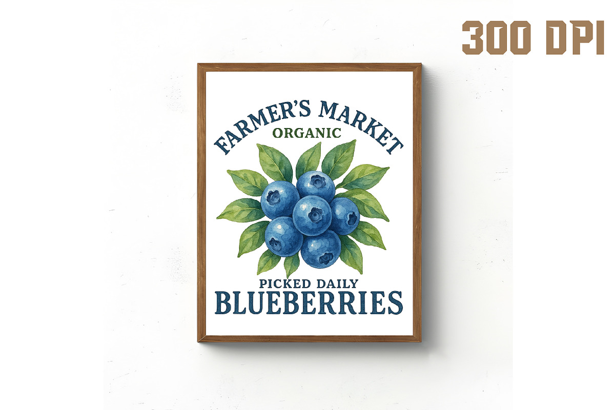 Farmer's Market Organic Picked Daily, an Illustration by Libby Wishes (Photo 6 of 6)