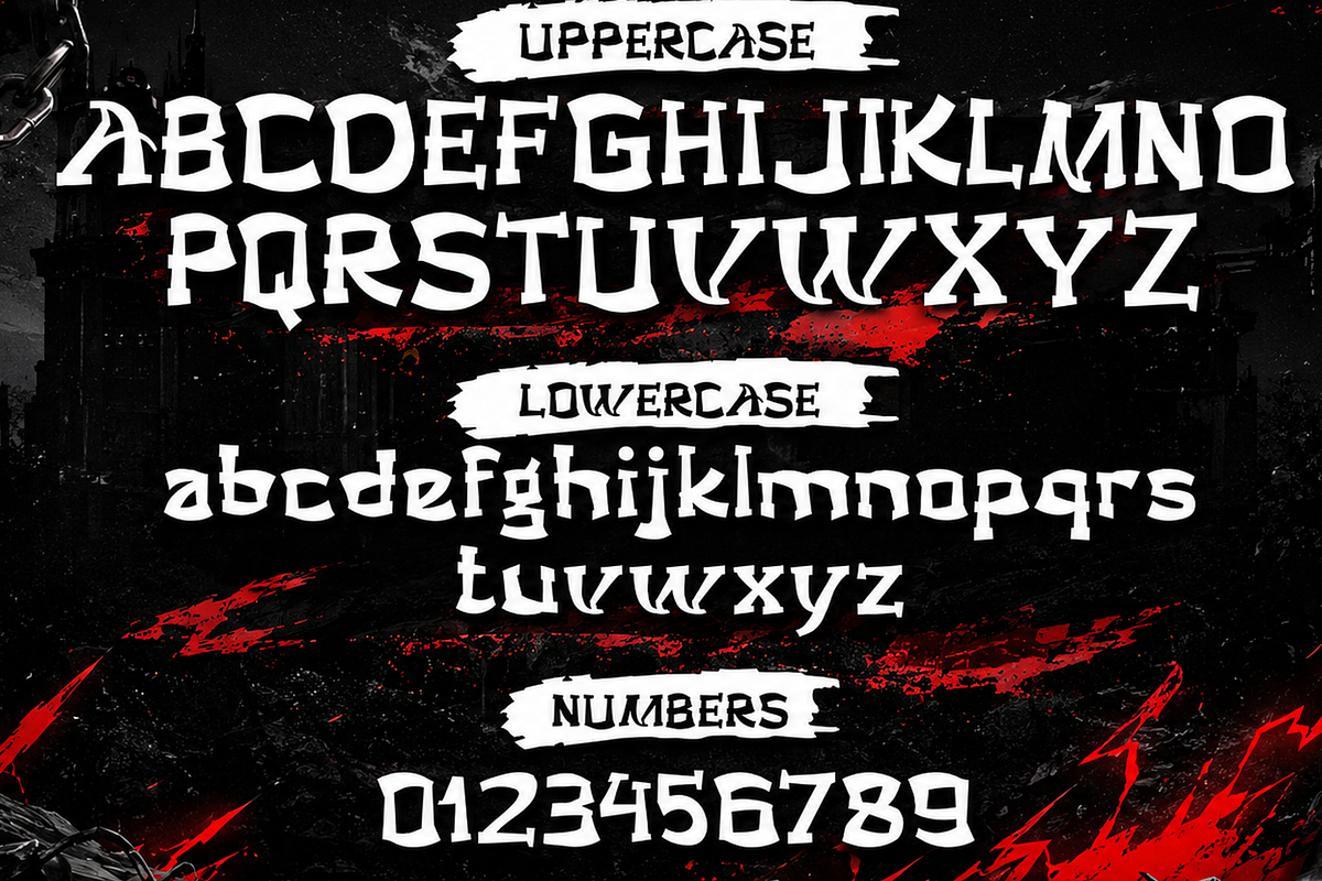 Marlo Kesh Pirate Display Typeface, a Slab Serif Font by mesuka (Photo 4 of 6)