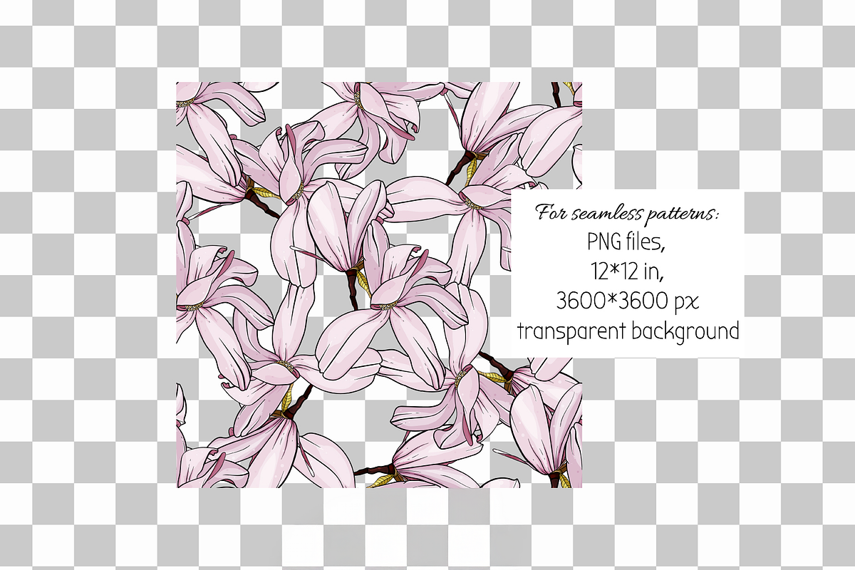 Magnolia Floral Design Pack, a Texture Illustration by JuDesign (Photo 11 of 16)