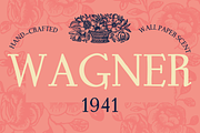 Wagner 1941 Vintage Antique font, a Serif Font by Jeffry Macpherson Visuals (Thumbnail 1 of 5)
