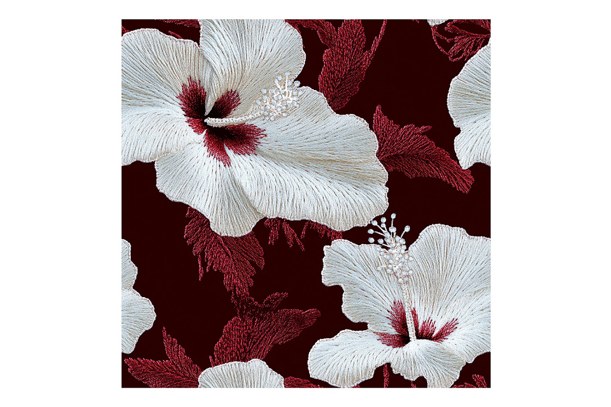 White Hibiscus Digital Paper, a Texture Graphic by Dream Creation (Photo 7 of 7)