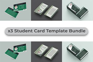Student Card Template Bundle 2, a Card Template by takuloerizal