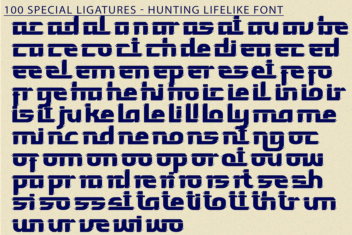 Hunting Lifelike - Futuristic Font, a Sans Serif Font by 177Studio (Photo 8 of 8)