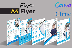 Clinic Flyers | Canva | 5 Flyers, a Flyer Template by Mohammad Sarfaraz