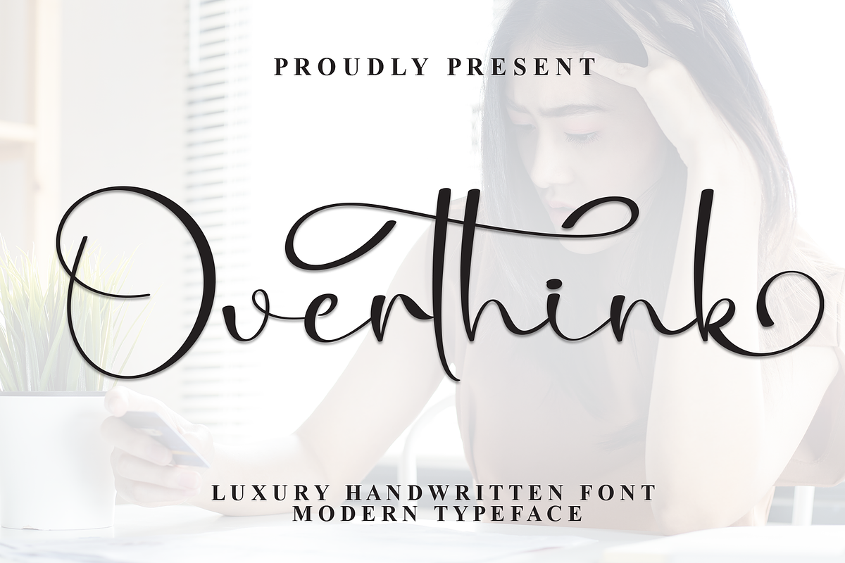 Overthink | Script Font, a Handwritten Font by Scratchones (Photo 1 of 9)