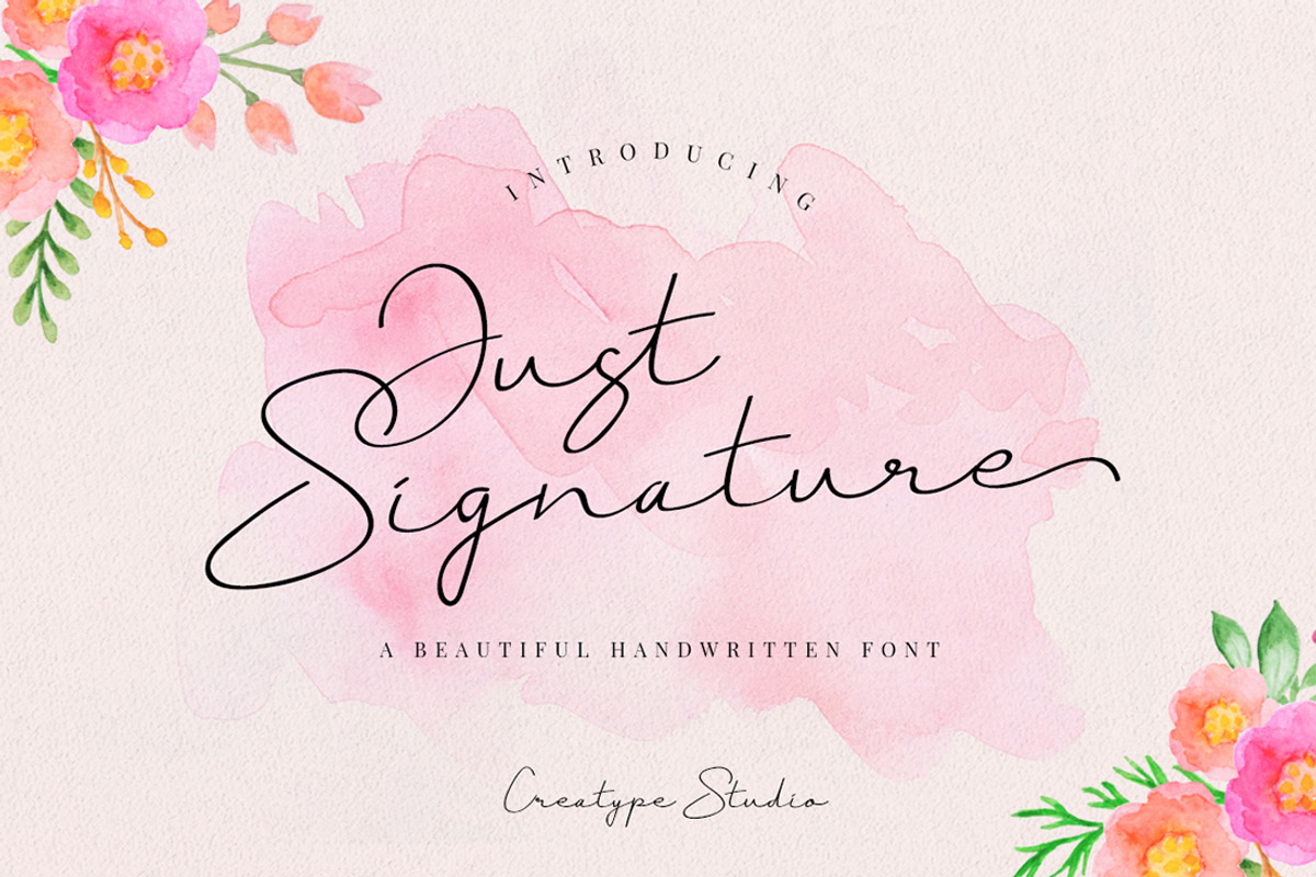 Just Signature Business Font