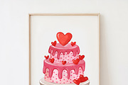 Watercolor Valentine Day Clipart PNG, a Seasonal Illustration by PatternPalette (Thumbnail 5 of 7)